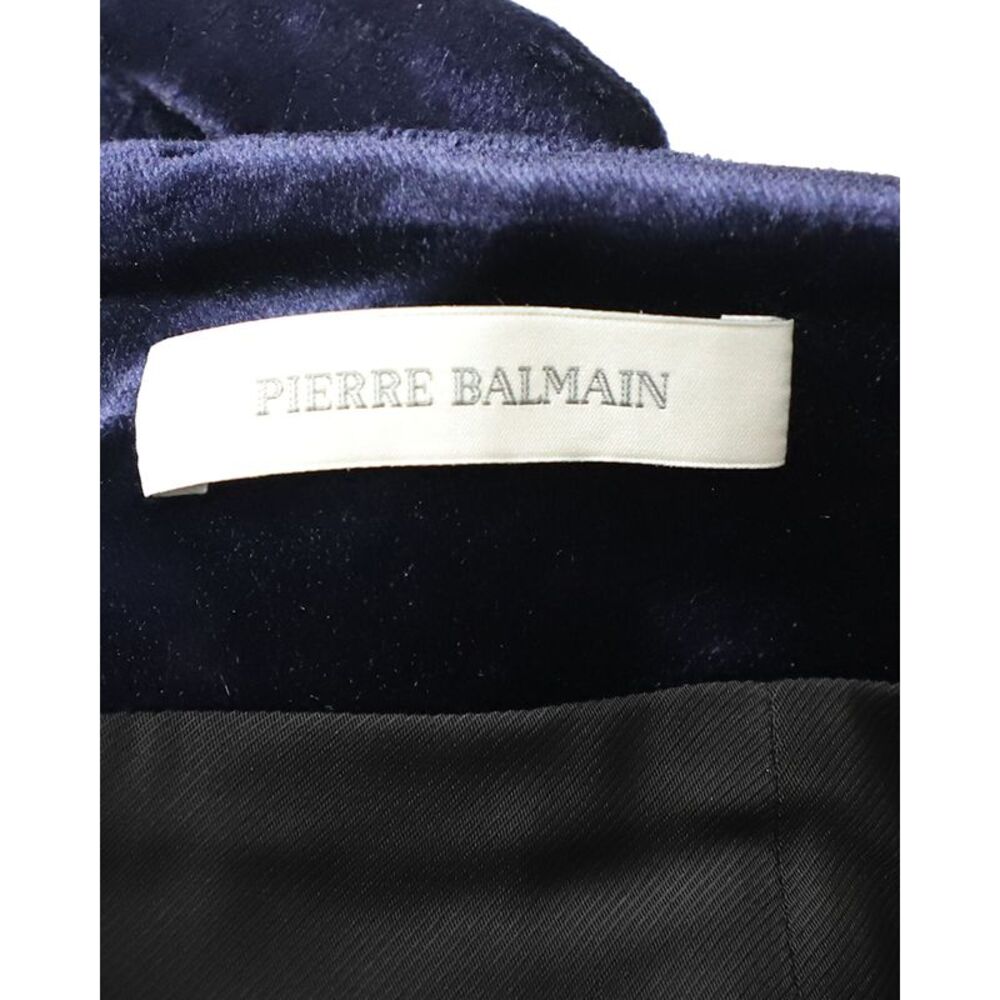 Pierre Balmain Military Blazer and Shorts Set in Blue Velvet - Picture 8 of 12